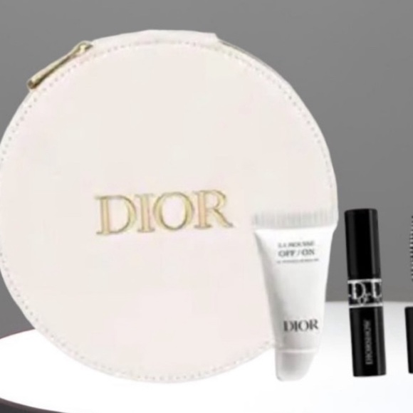 Dior Linen Pouch/Cosmetics Bag Round Box  Gift Set - Picture 4 of 11